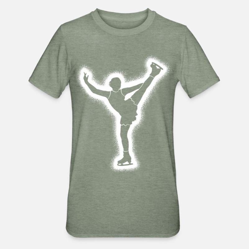 Eiskunstläuferin Eislaufen Damen Eiskunstlauf - Unisex Polycotton T-Shirt - heather military green
