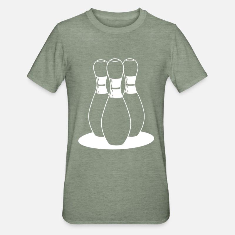 Bowling de dessins animés - T-shirt polycoton Unisexe - vert kaki chiné