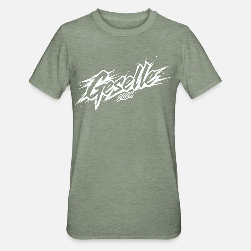 Compagnon 2026 - T-shirt polycoton Unisexe - vert kaki chiné