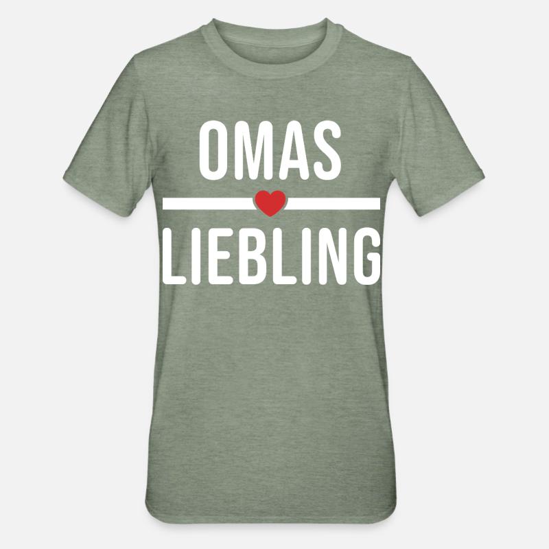 Omas Liebling - Unisex Polycotton T-Shirt - Militärgrün meliert