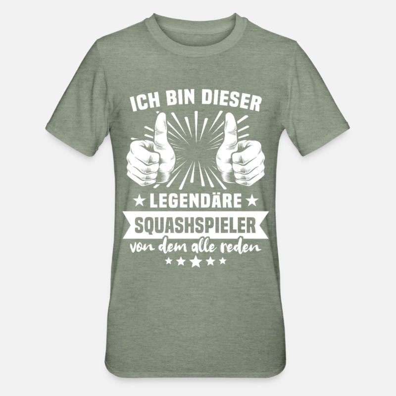 Légende du squash - T-shirt polycoton Unisexe - vert kaki chiné