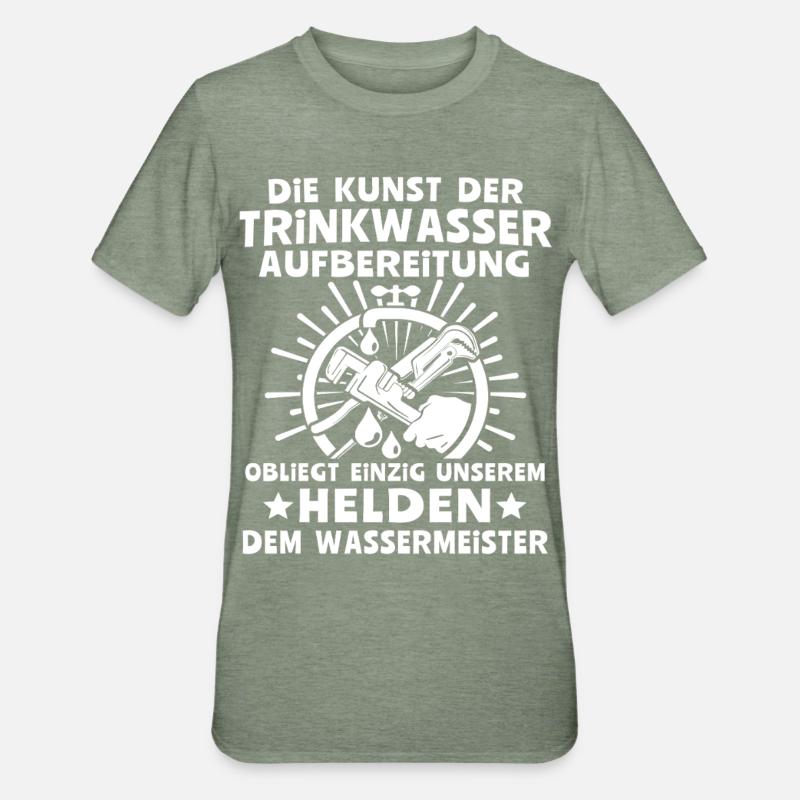 Water Master Water Supply Technician - Unisex Polycotton T-Shirt - heather military green