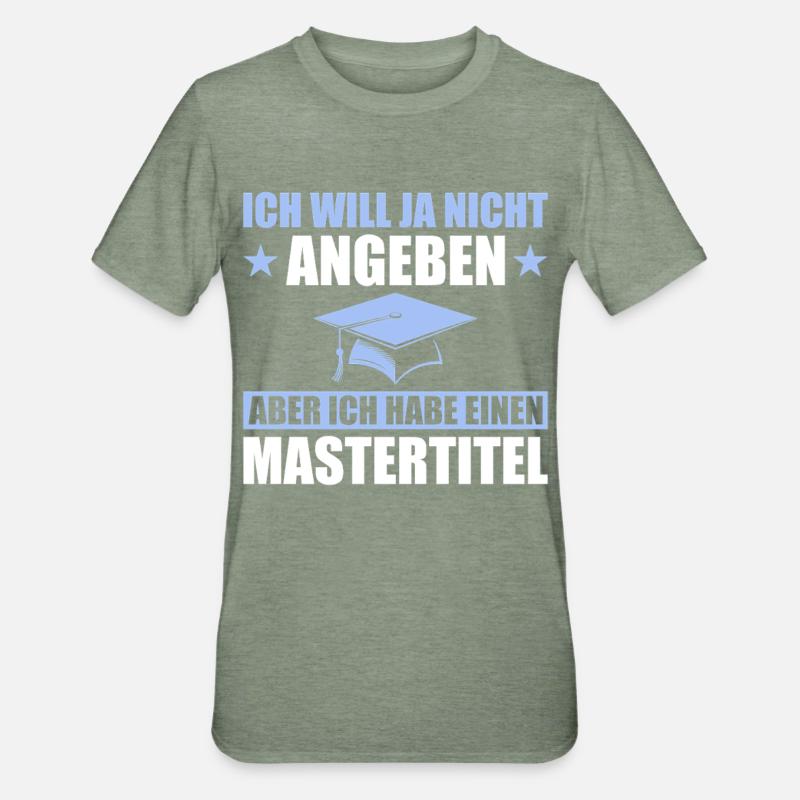 Examen de Master Master - T-shirt polycoton Unisexe - vert kaki chiné