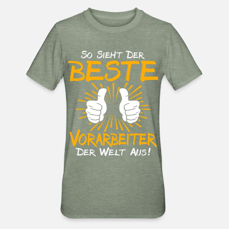 Vorarbeiter Geschenkidee - Unisex Polycotton T-Shirt - Militärgrün meliert
