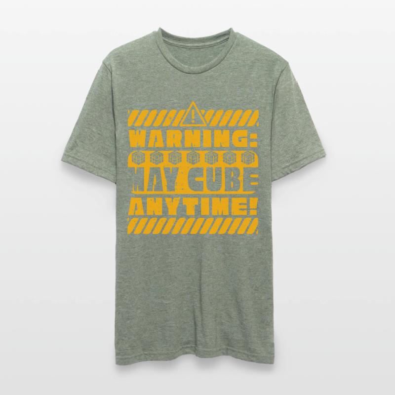 Speedcubing Speed Cube Warning May Cube Anytime Unisex Polycotton T-Shirt