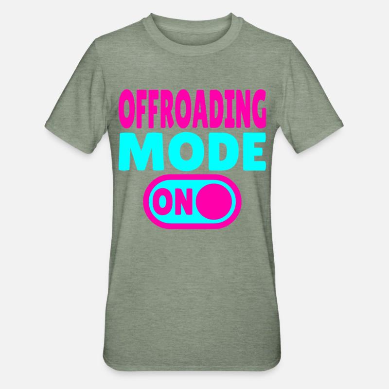 Mode tout-terrain ACTIVÉ – Aventure tout-terrain - T-shirt polycoton Unisexe - vert kaki chiné