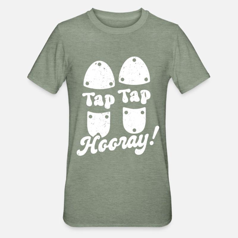 Stepptanz Stepptänzer - Unisex Polycotton T-Shirt - Militärgrün meliert