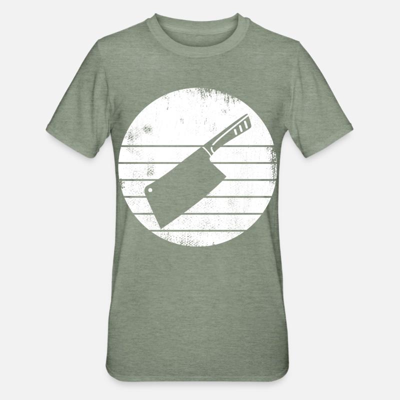 Hackmesser - Unisex Polycotton T-Shirt - Militärgrün meliert