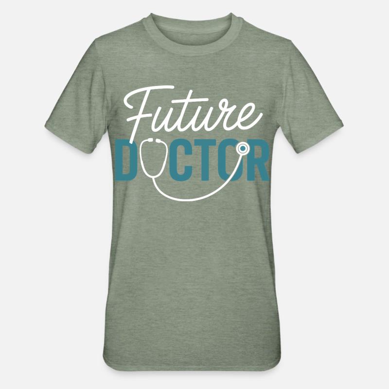 Future conception du stéthoscope Doctor - T-shirt polycoton Unisexe - vert kaki chiné