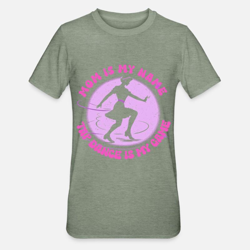 Stepptanz Stepptänzerin Mutter - Unisex Polycotton T-Shirt - Militärgrün meliert