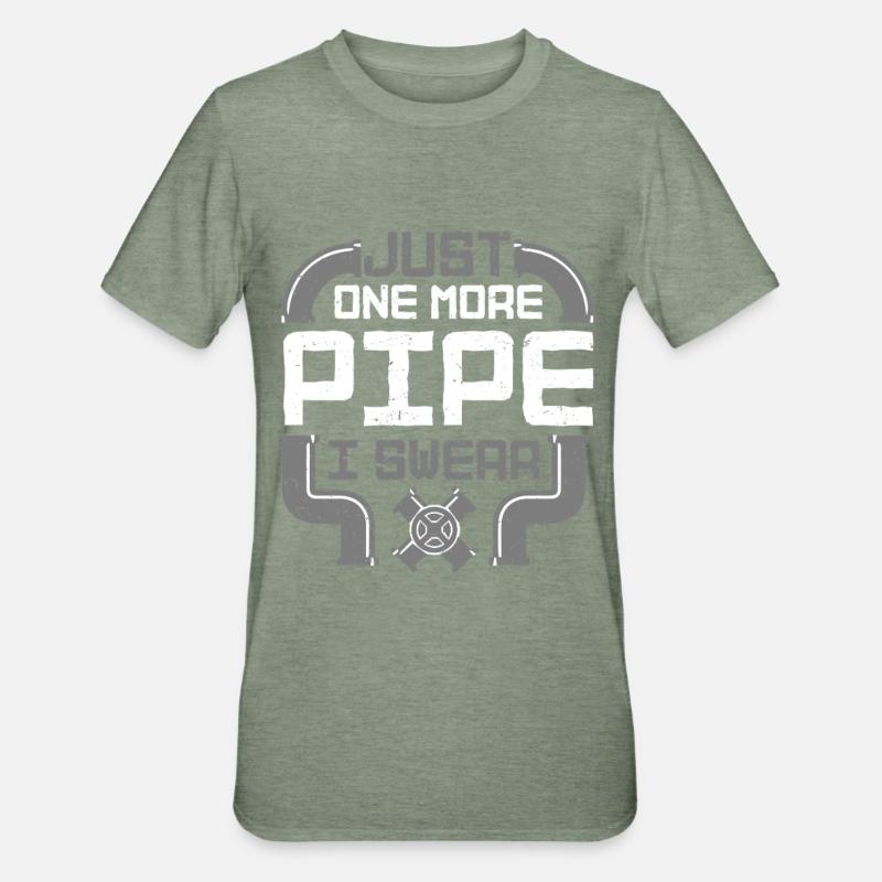 Pipe Layer Pipeline Builder - Unisex Polycotton T-Shirt - heather military green