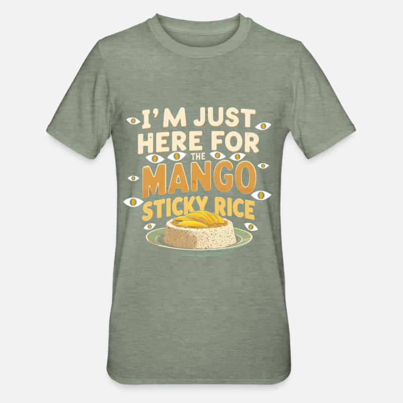 Mango Sticky Rice - Unisex Polycotton T-Shirt - heather military green