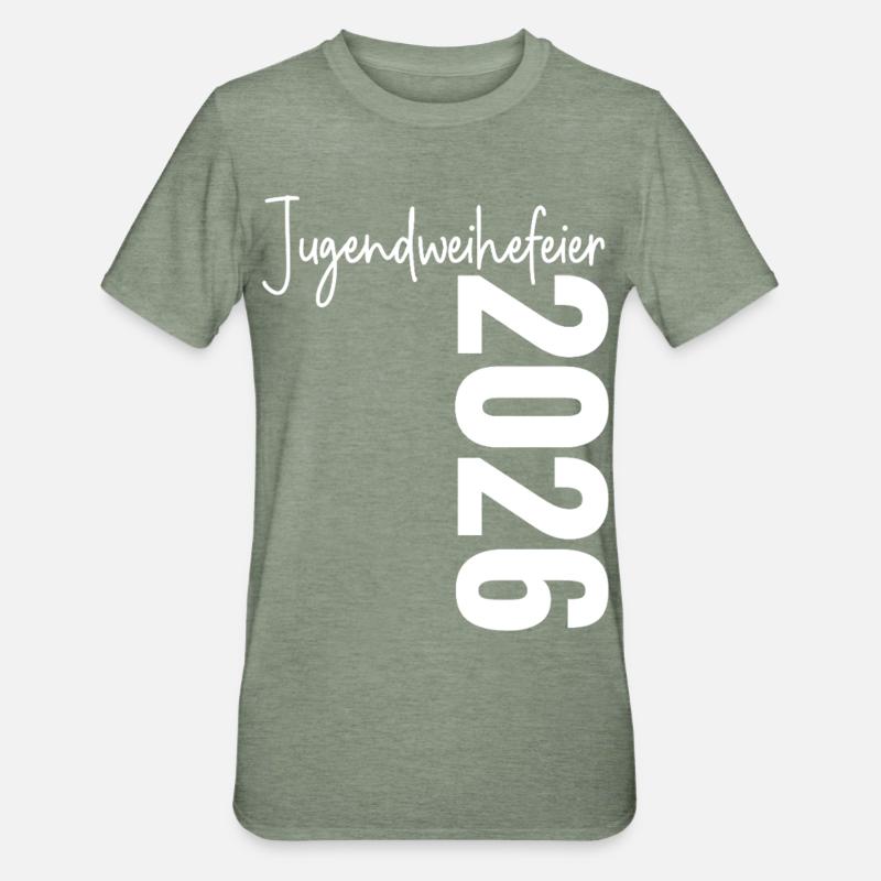 Jugendweihefeier 2026 - Unisex Polycotton T-Shirt - Militärgrün meliert
