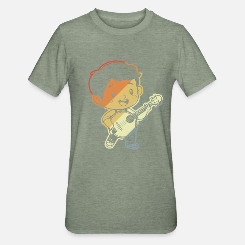 Petit Banjoïste Comic - T-shirt polycoton Unisexe - vert kaki chiné