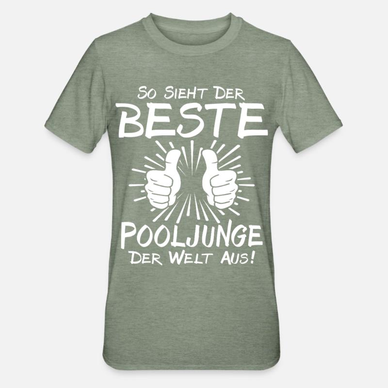 Bester Pooljunge - Unisex Polycotton T-Shirt - Militärgrün meliert