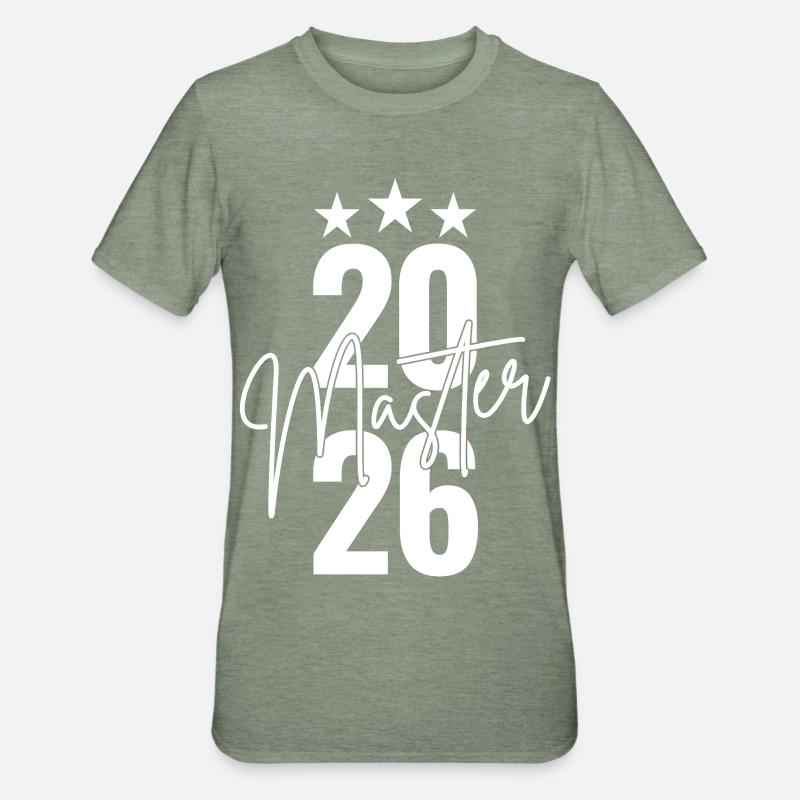 Master 2026 - T-shirt polycoton Unisexe - vert kaki chiné