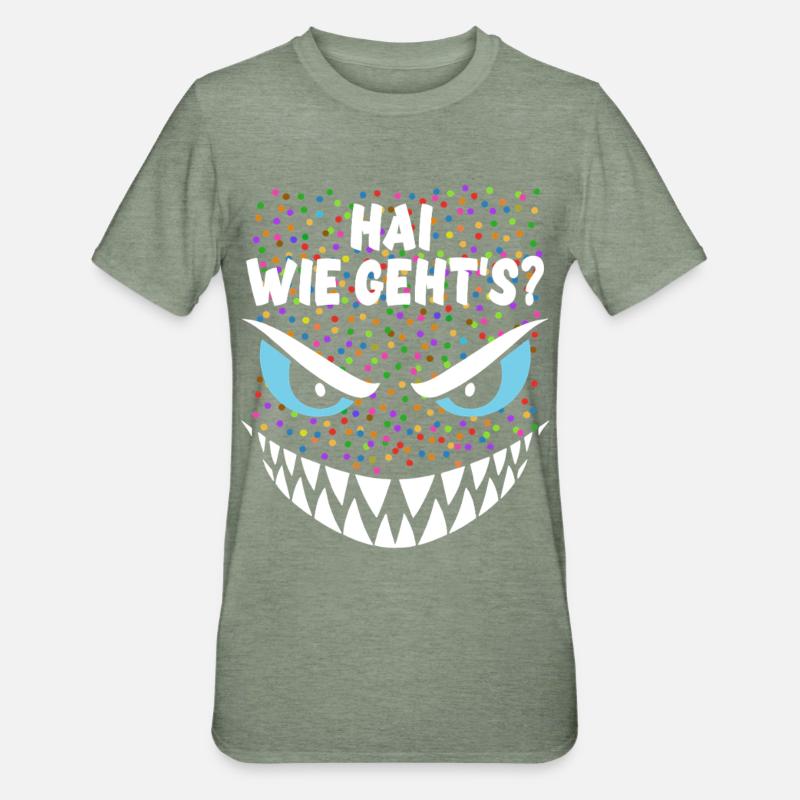 Requin, comment vas-tu ? | Costume, Carnaval, Déguisement - T-shirt polycoton Unisexe - vert kaki chiné