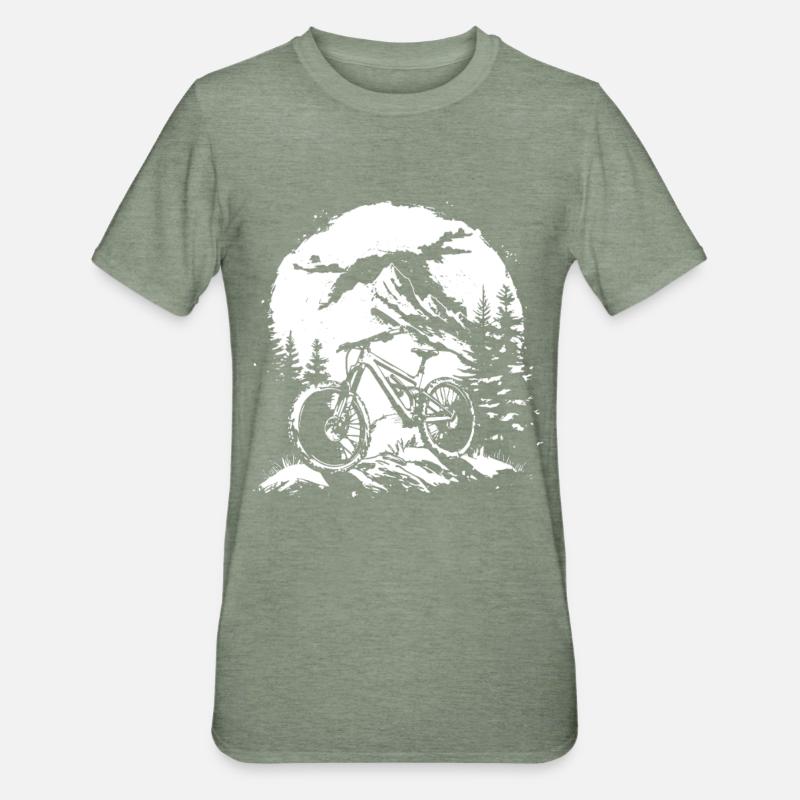 Graphique VTT - T-shirt polycoton Unisexe - vert kaki chiné