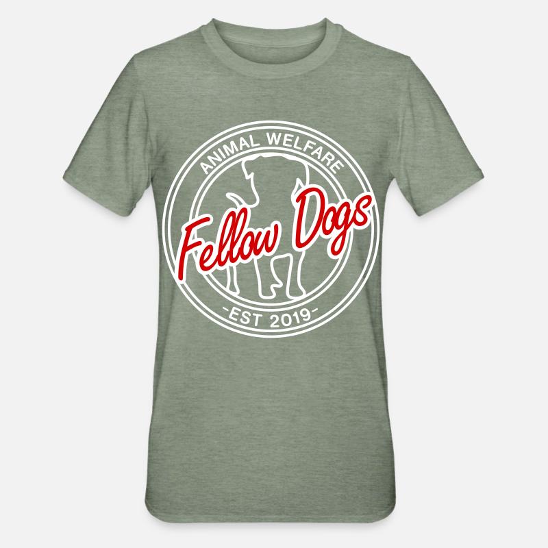 Compagnons chiens Sécurité animale - T-shirt polycoton Unisexe - vert kaki chiné