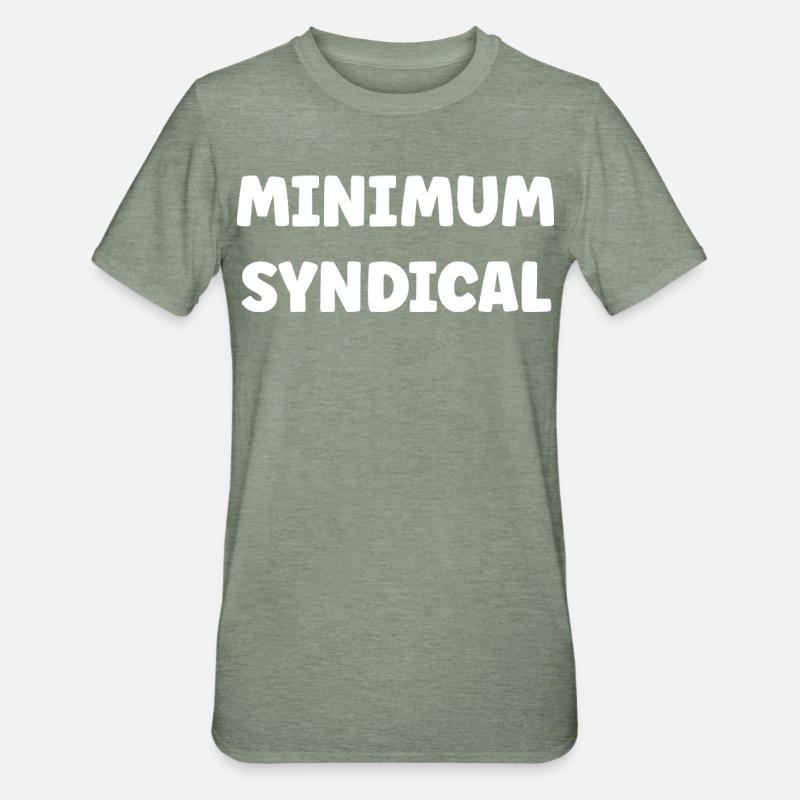 Gewerkschaftsminimum - Unisex Polycotton T-Shirt - Militärgrün meliert