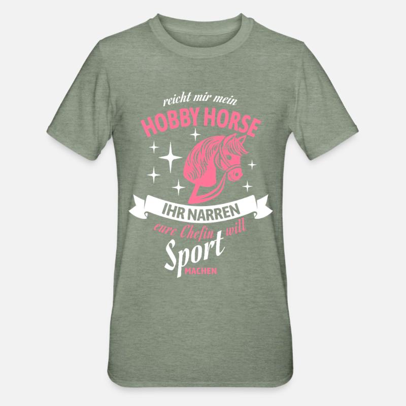 Hobby Horse Chefin Sport-Statement - T-shirt polycoton Unisexe - vert kaki chiné