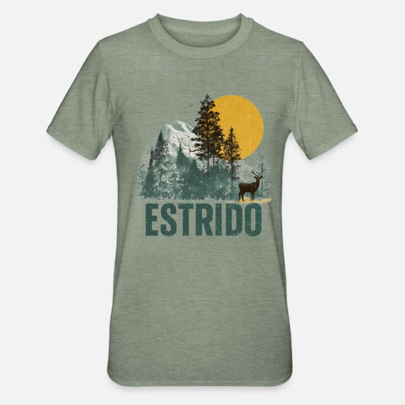 Famille Estrido Basic - T-shirt polycoton Unisexe - vert kaki chiné