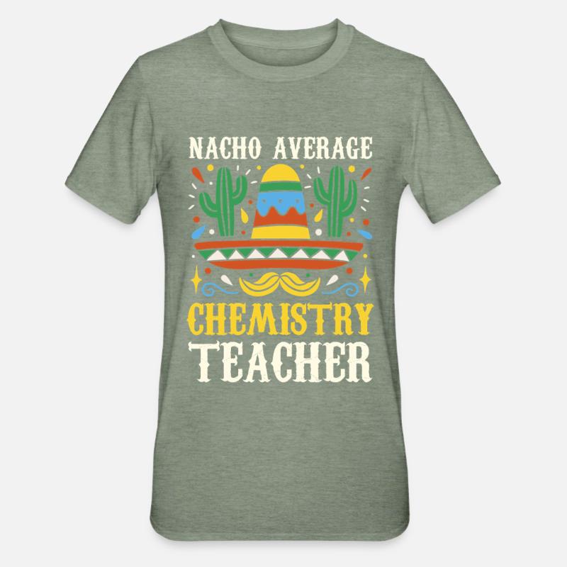 Nacho Professeur moyen de chimie - T-shirt polycoton Unisexe - vert kaki chiné