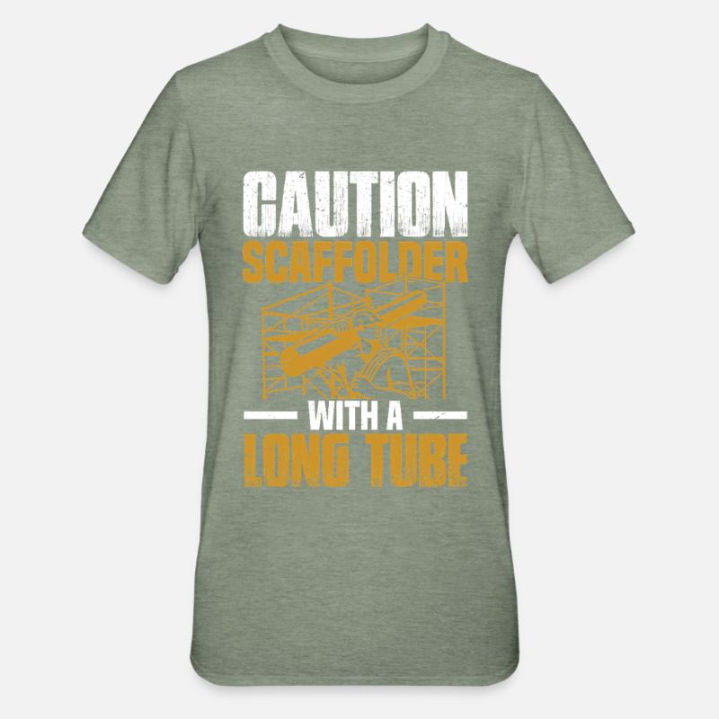  Scaffold Installer Builder Worker Construction - Unisex Polycotton T-Shirt - heather military green