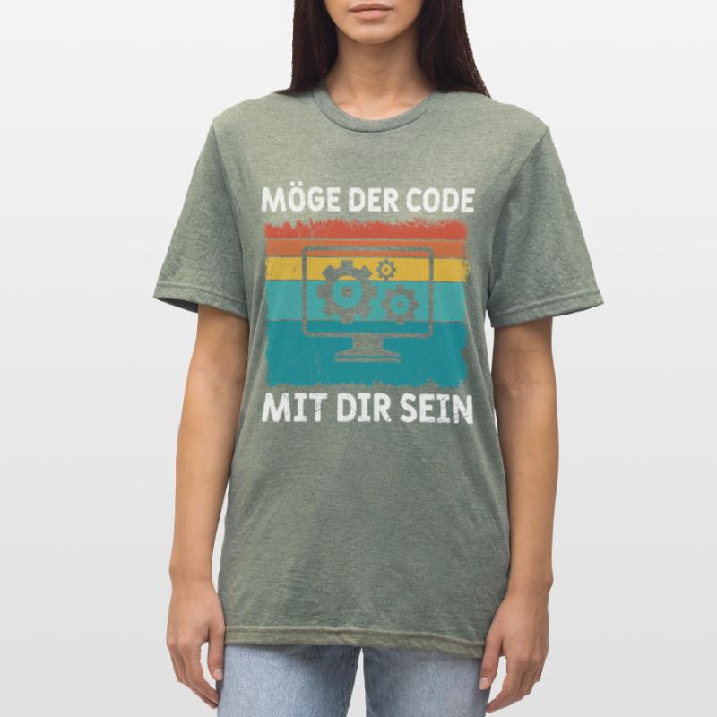 Nerd Computer MÖGE DER CODE MIT DIR SEIN LUSTIG Unisex Polycotton T-Shirt