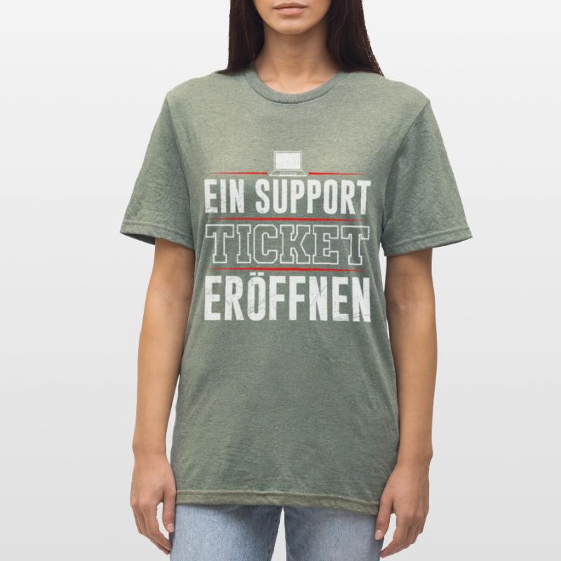 Coder OPEN A SUPPORT TICKET FUNNY Unisex Polycotton T-Shirt