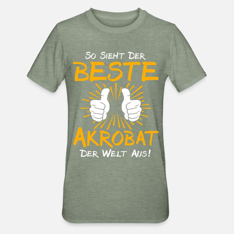 Idée de cadeau pour l’acrobate - T-shirt polycoton Unisexe - vert kaki chiné