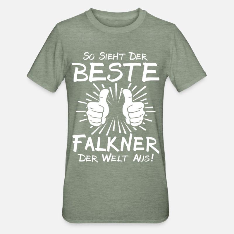 Bester Falkner - Unisex Polycotton T-Shirt - Militärgrün meliert