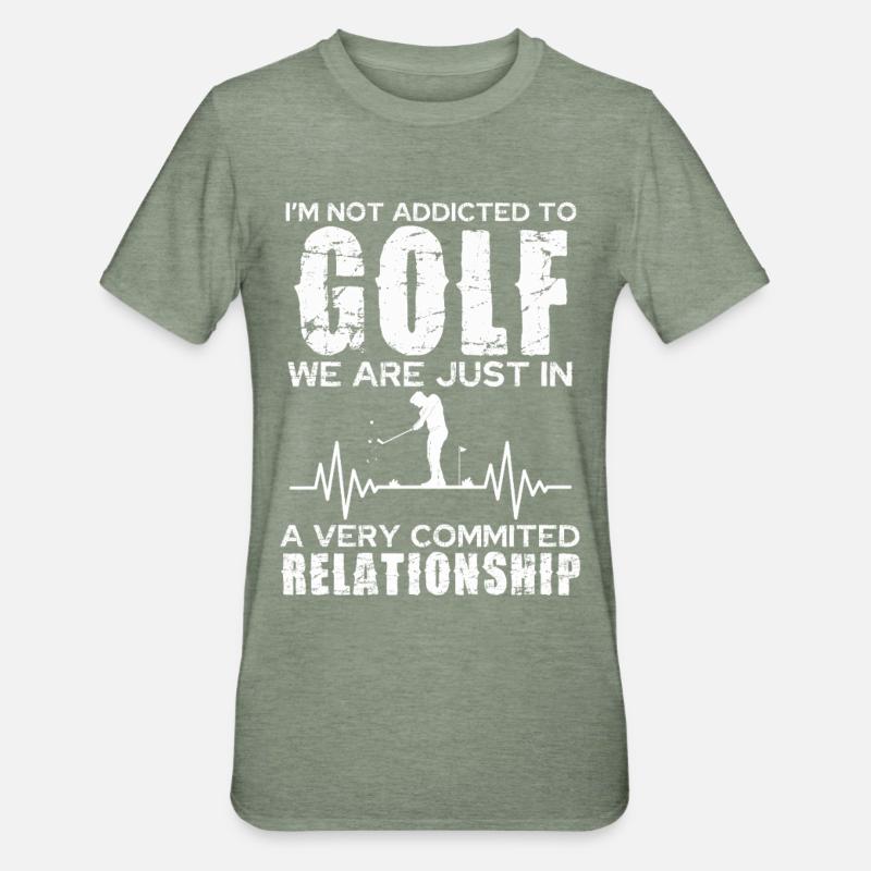 Golf Relationship: Committed Passion - Unisex Polycotton T-Shirt - heather military green