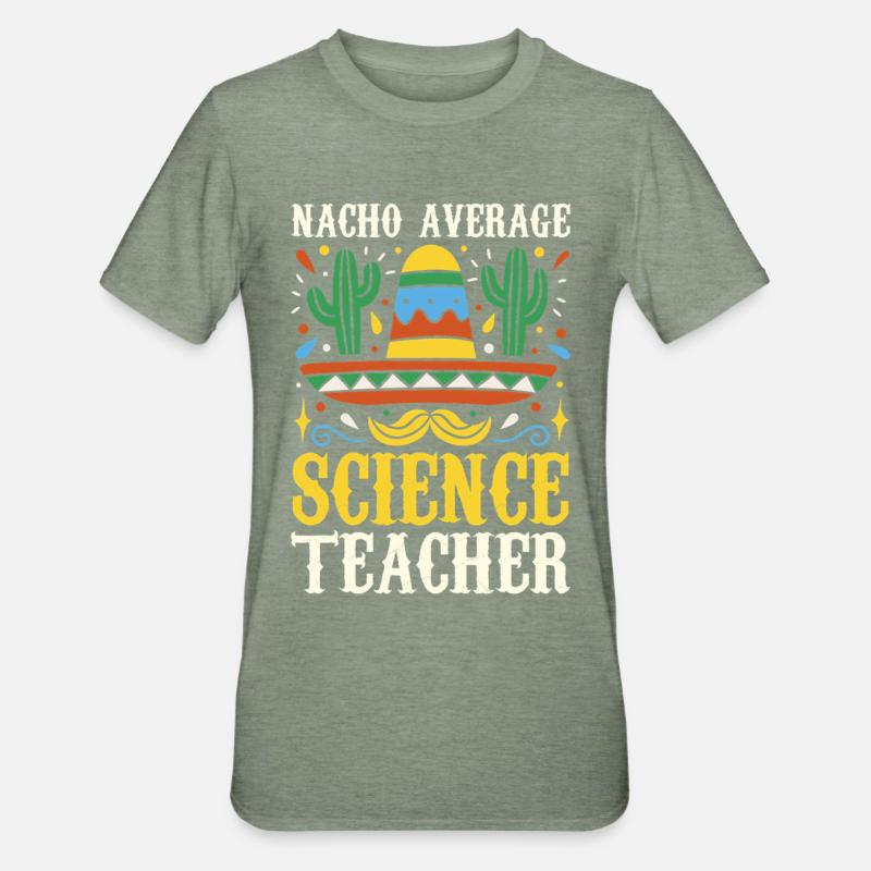 Nacho Professeur de Sciences Moyen - T-shirt polycoton Unisexe - vert kaki chiné