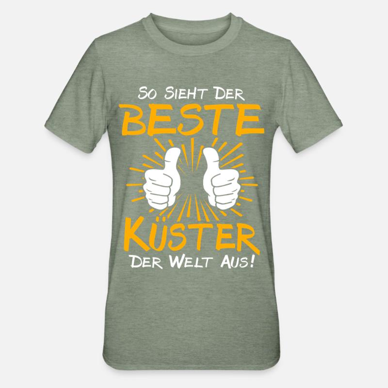 Idée de cadeau Sexton - T-shirt polycoton Unisexe - vert kaki chiné