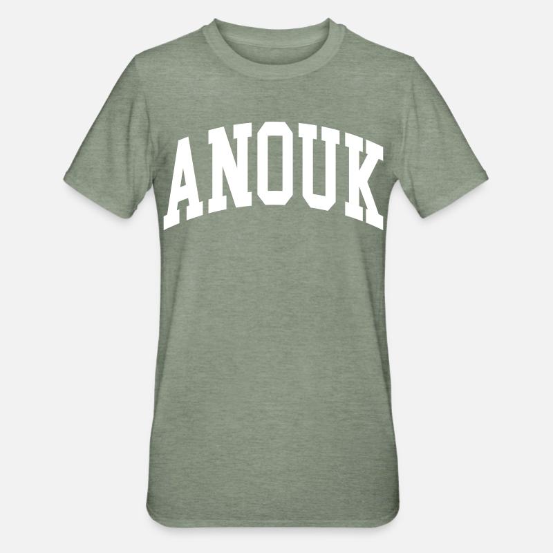 Anouk - T-shirt polycoton Unisexe - vert kaki chiné