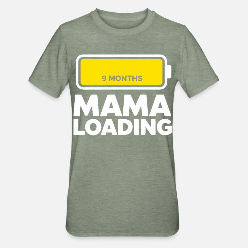 Mama Loading - Unisex Polycotton T-Shirt - heather military green