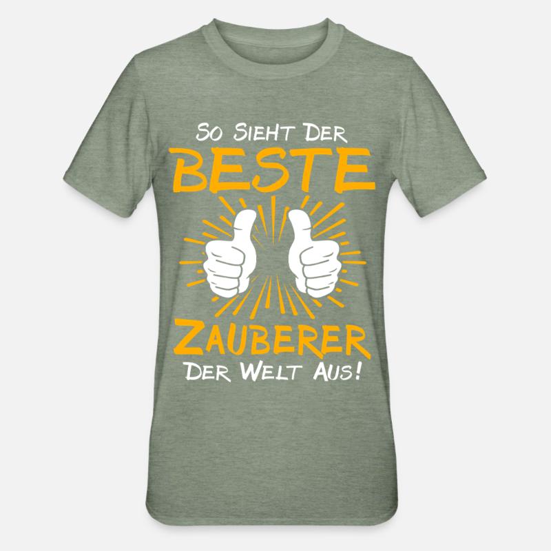 Idée cadeau sorcier - T-shirt polycoton Unisexe - vert kaki chiné
