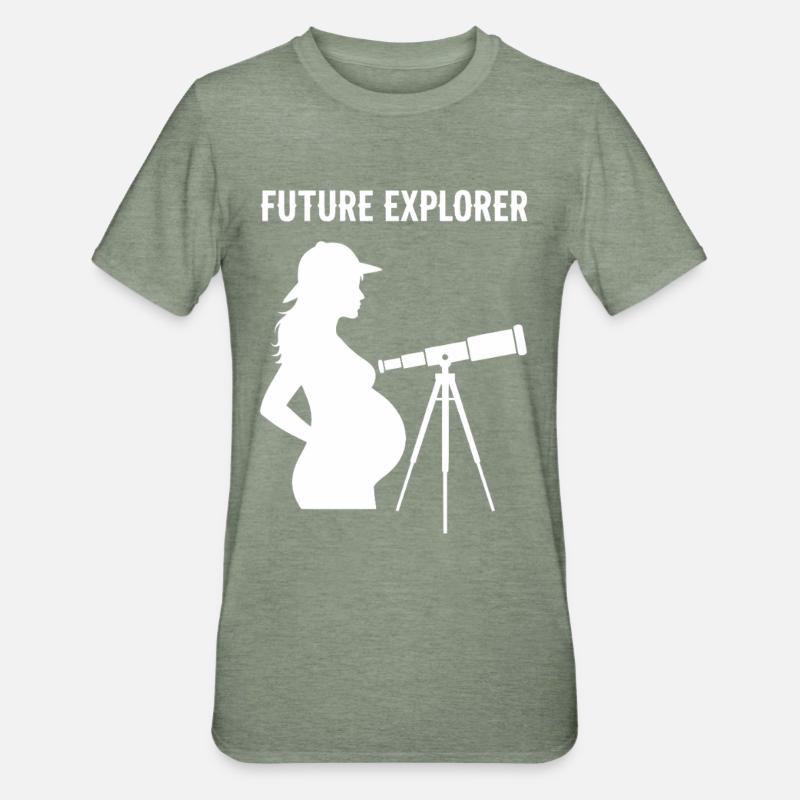 Future Explorer - Next Generation Space - Unisex Polycotton T-Shirt - heather military green