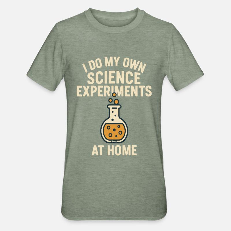 Self-contained science experiments at home - Unisex Polycotton T-Shirt - heather military green