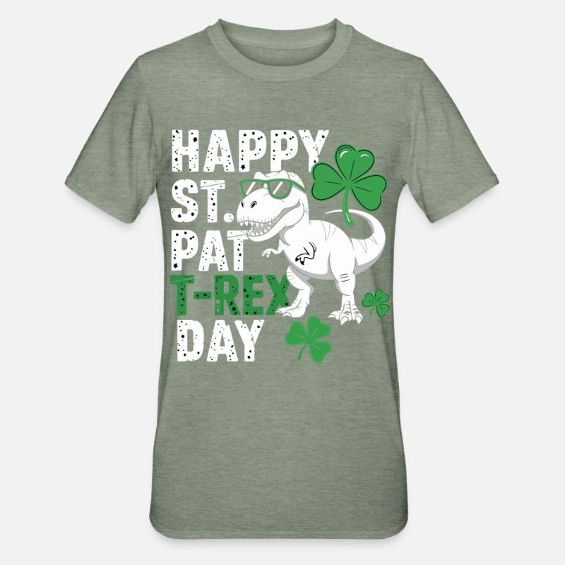 St Patrick's Rex Day Tee - Unisex Polycotton T-Shirt - heather military green