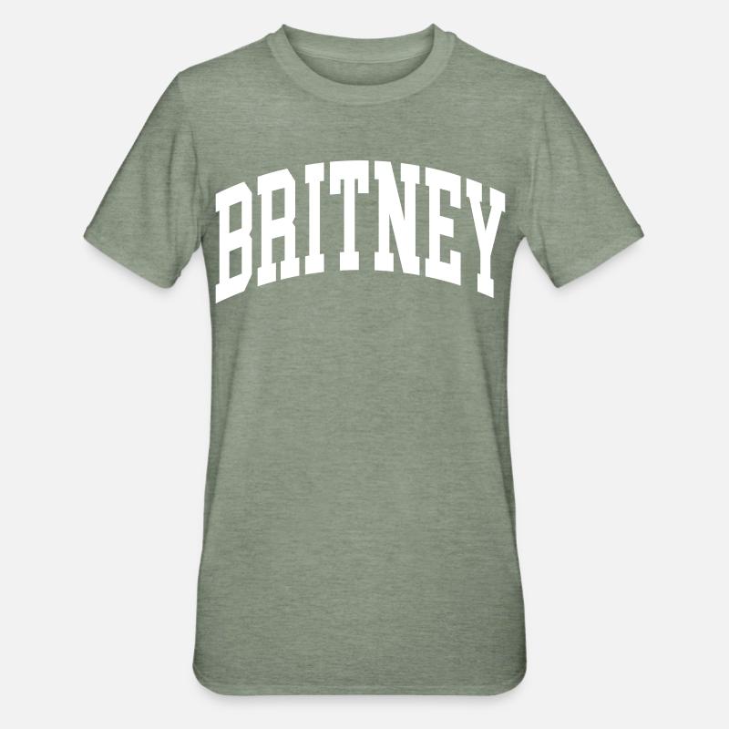 Britney - T-shirt polycoton Unisexe - vert kaki chiné