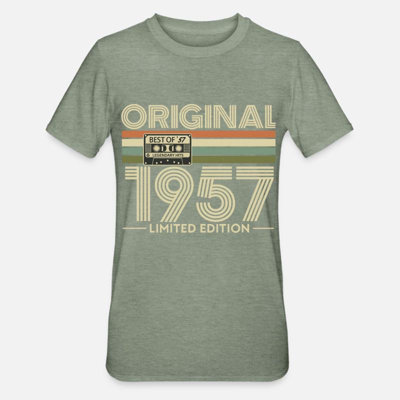Original 1957 Édition Limitée Rétro - T-shirt polycoton Unisexe - vert kaki chiné