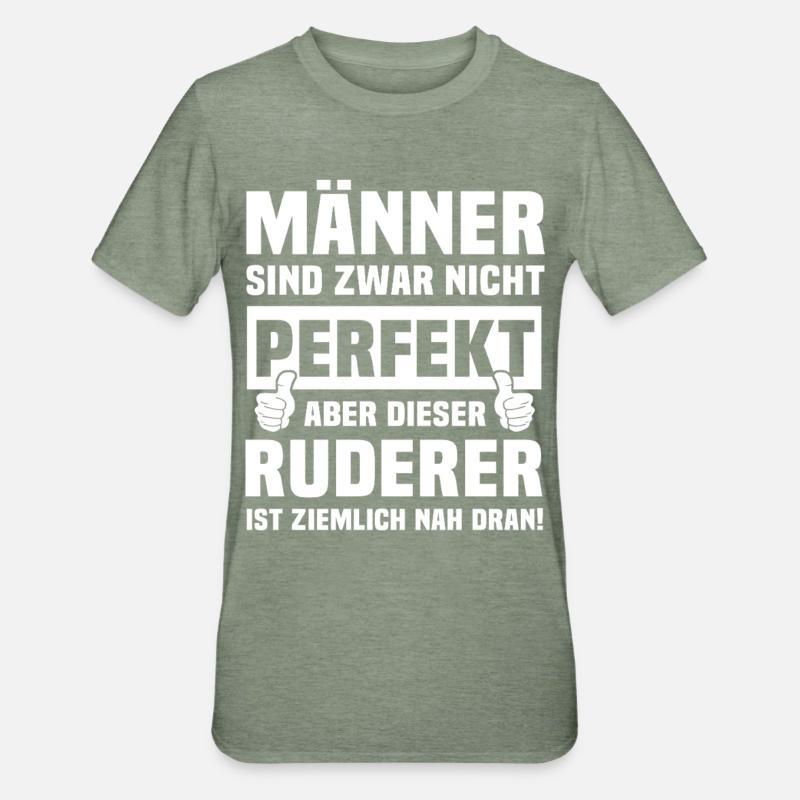 Ruderer - Unisex Polycotton T-Shirt - Militärgrün meliert