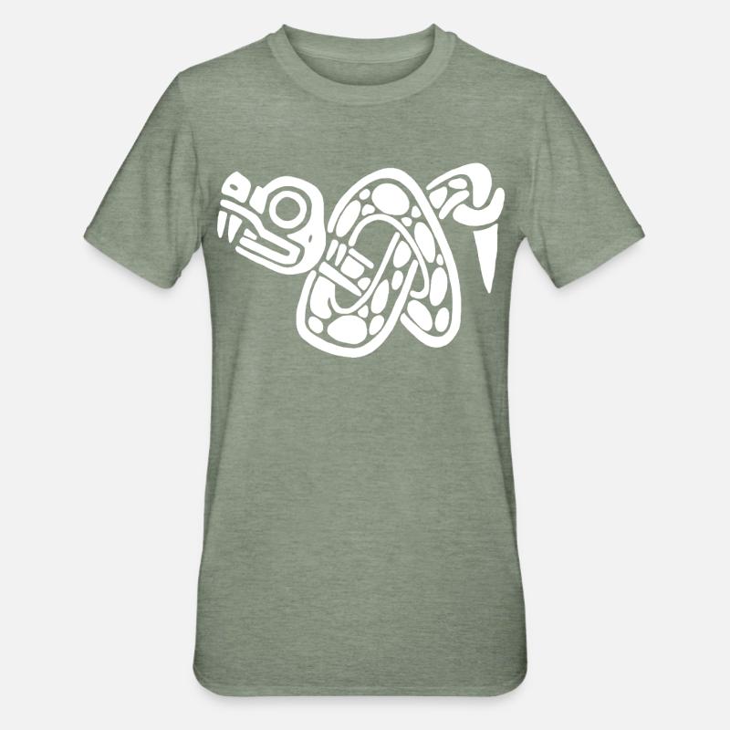 Noeud de serpent blanc - T-shirt polycoton Unisexe - vert kaki chiné