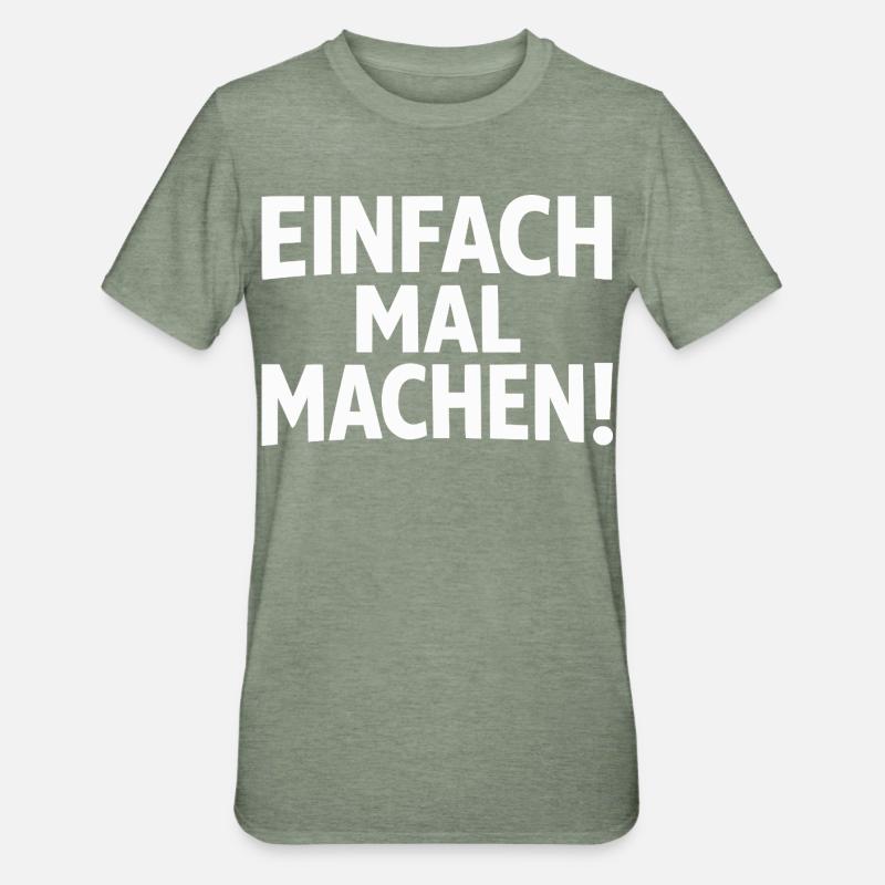 Fais-le simplement - T-shirt polycoton Unisexe - vert kaki chiné