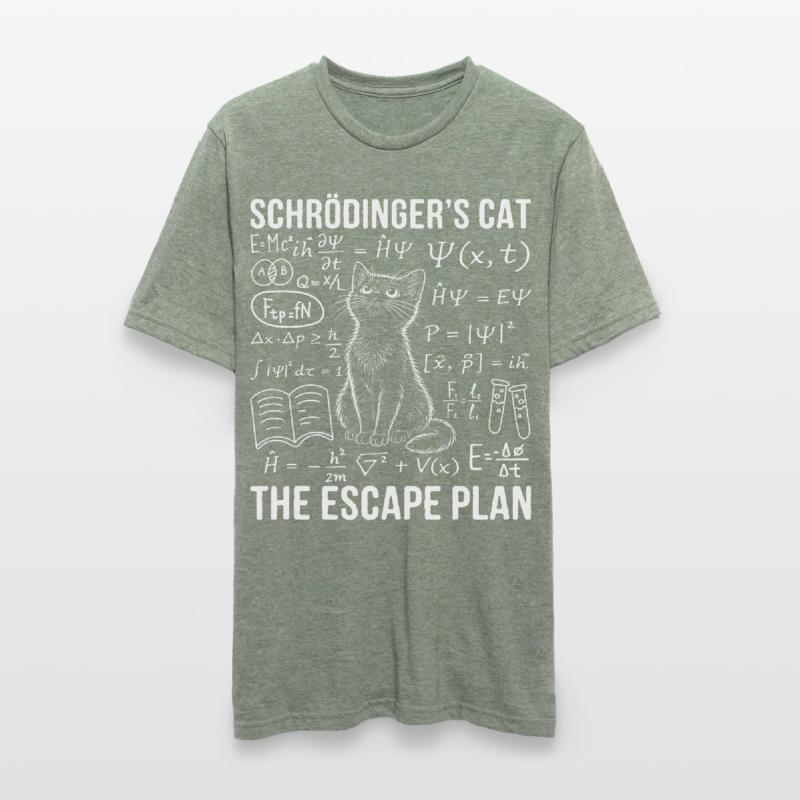 Le Chat de Schrödinger Le Plan d’évasion T-shirt polycoton Unisexe