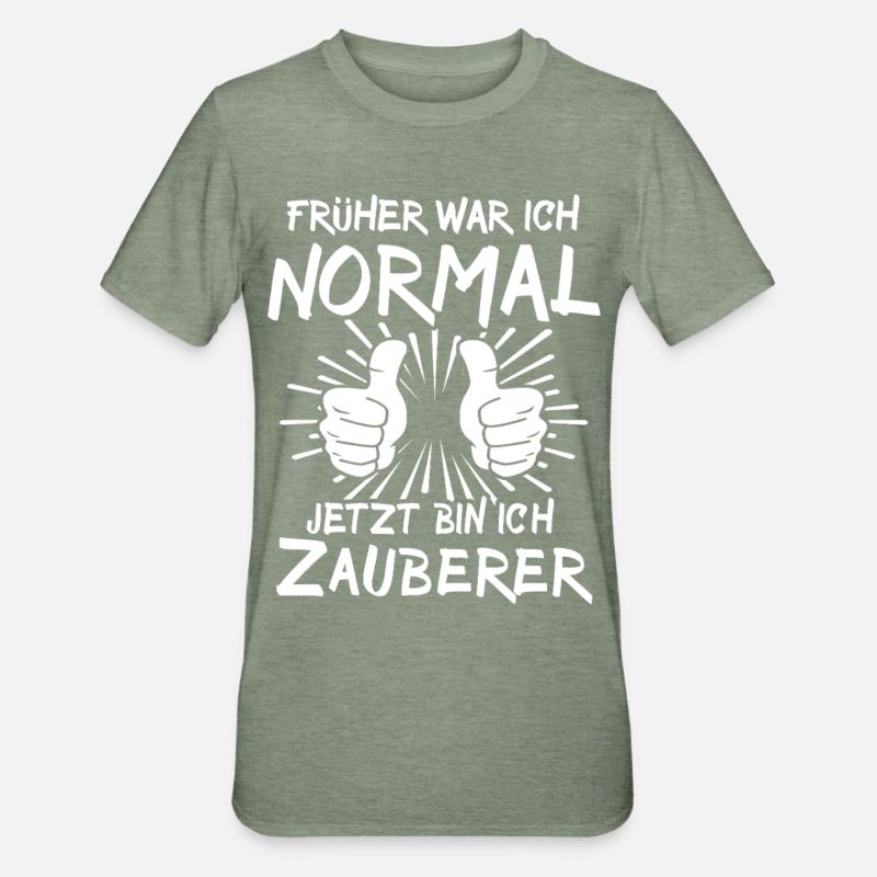 Sorcier - T-shirt polycoton Unisexe - vert kaki chiné