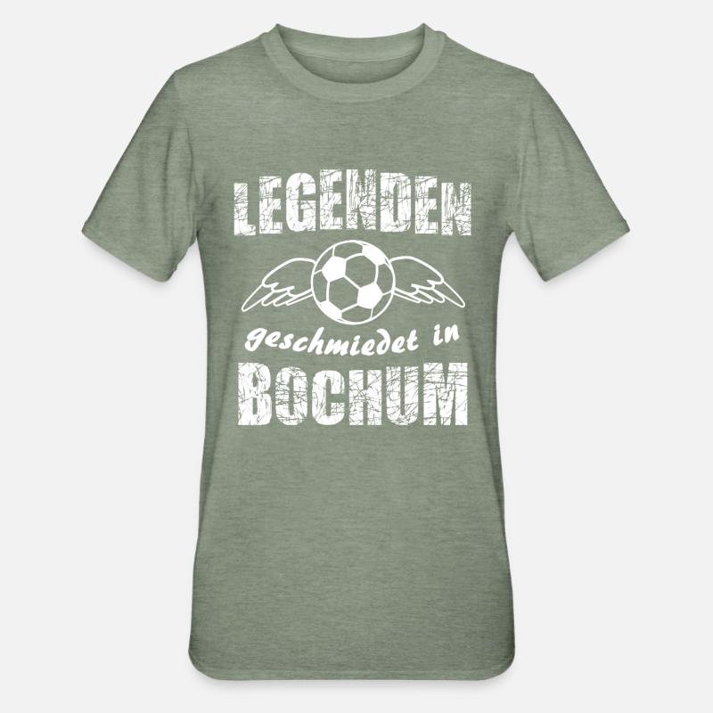 Légendes forgées à Bochum - T-shirt polycoton Unisexe - vert kaki chiné