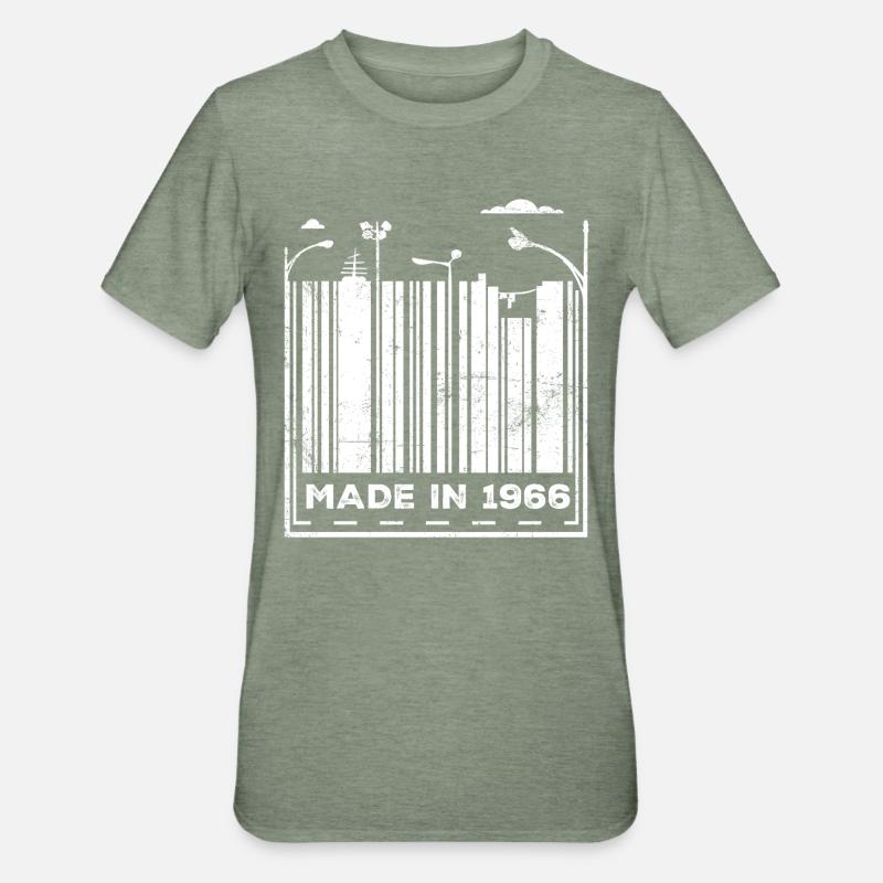 Millésime 1966 - T-shirt polycoton Unisexe - vert kaki chiné